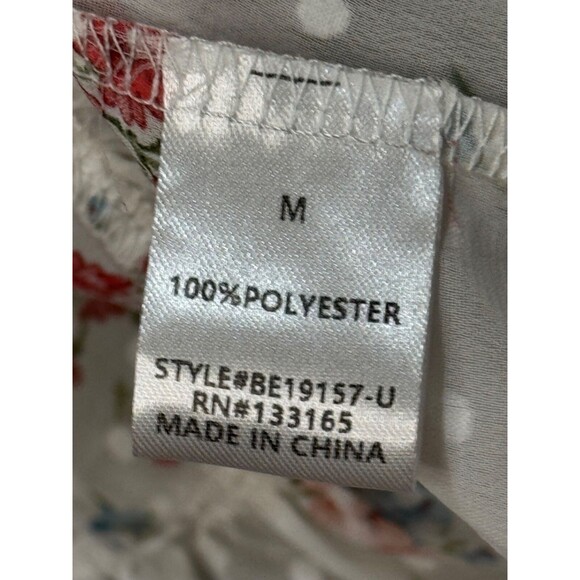 Everleigh Women’s Floral Ruffled Babydoll Ruffled Sleeve Top Cottage M Sheer - Picture 5 of 6